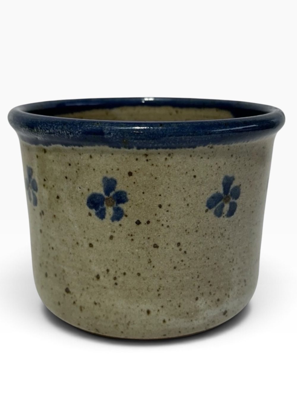 Vintage Carlyle Studio Pottery Pot/Dish Blue Floral